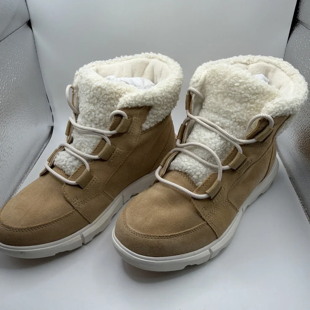Sorel Explorer II Carnival Cozy Waterproof Women's Boots Canoe/Sea Salt Size 9